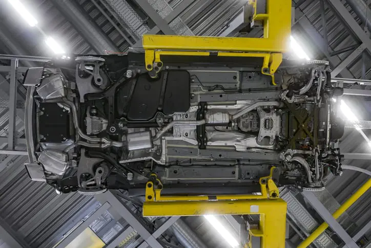 Carolina Collision and Frame Service | Close up of the underside of a car